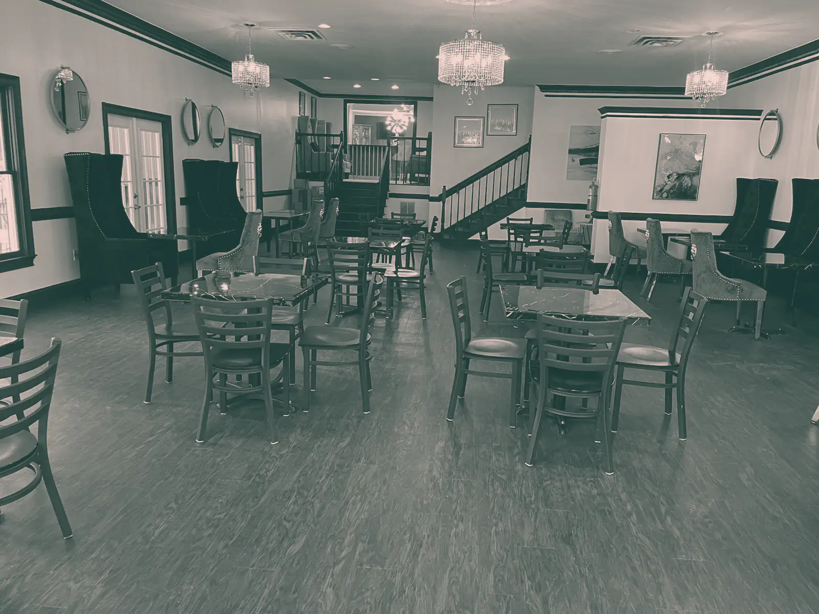 The salon, east wing