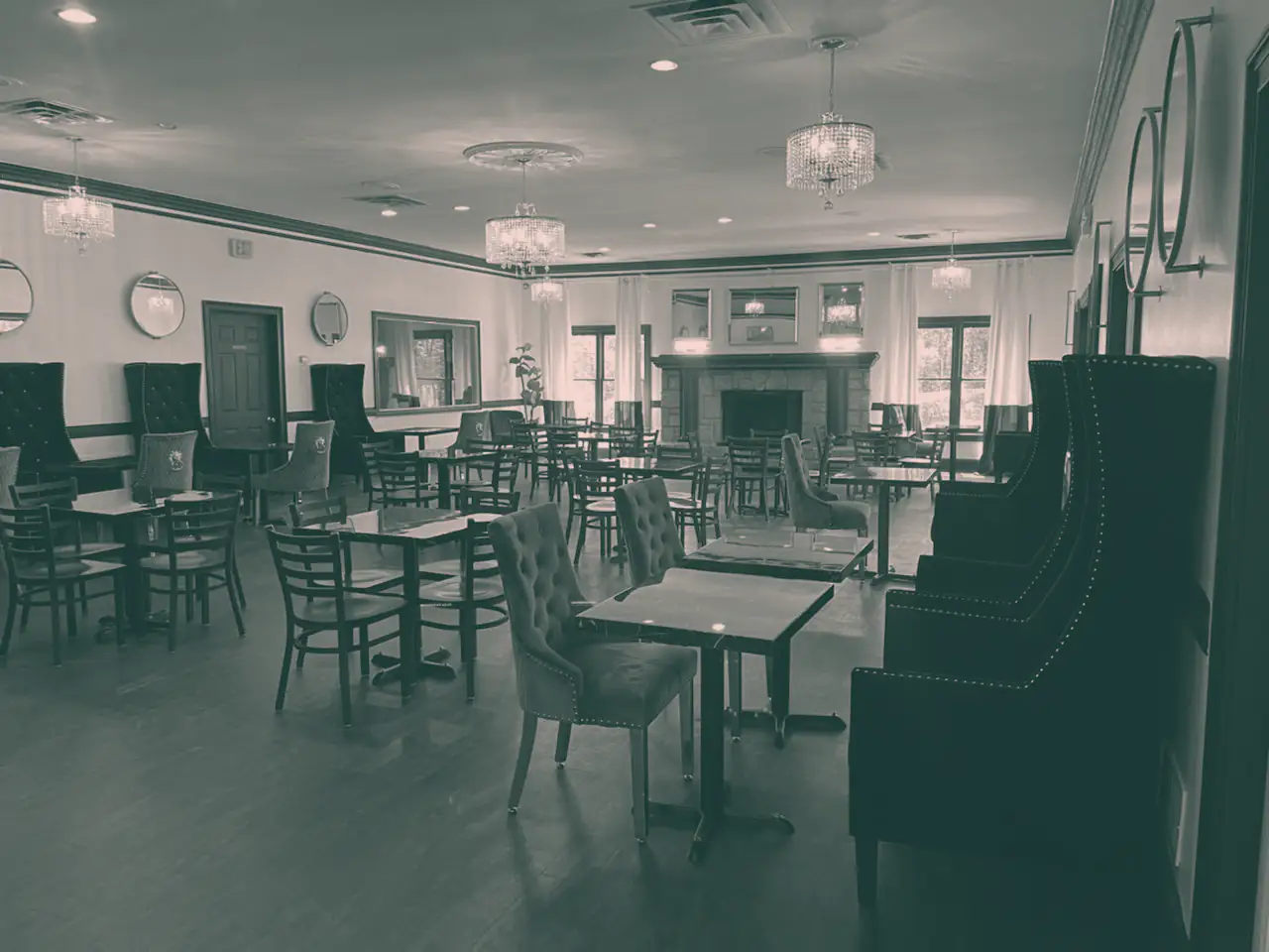 The main salon set for a members' gathering